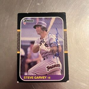 1987 Donruss Steve Garvey Baseball Card – Hand Signed